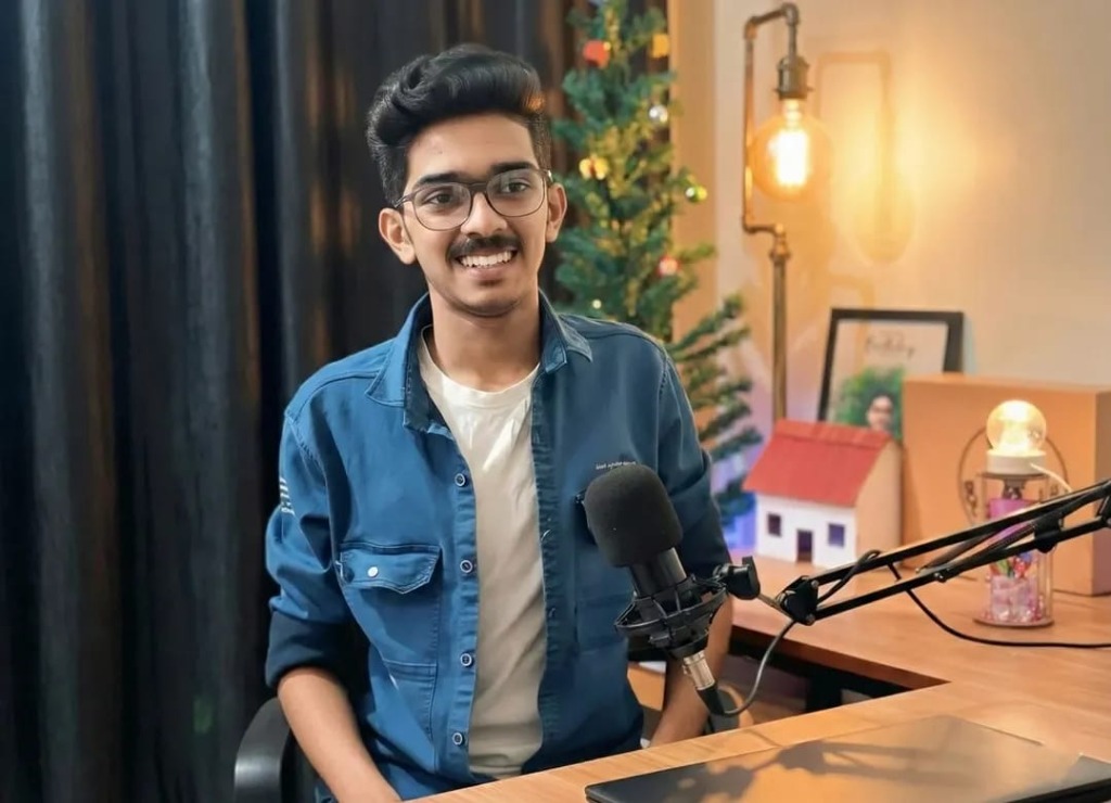 Manav Kummil - CEO & Founder of Back Space Studios in studio setup